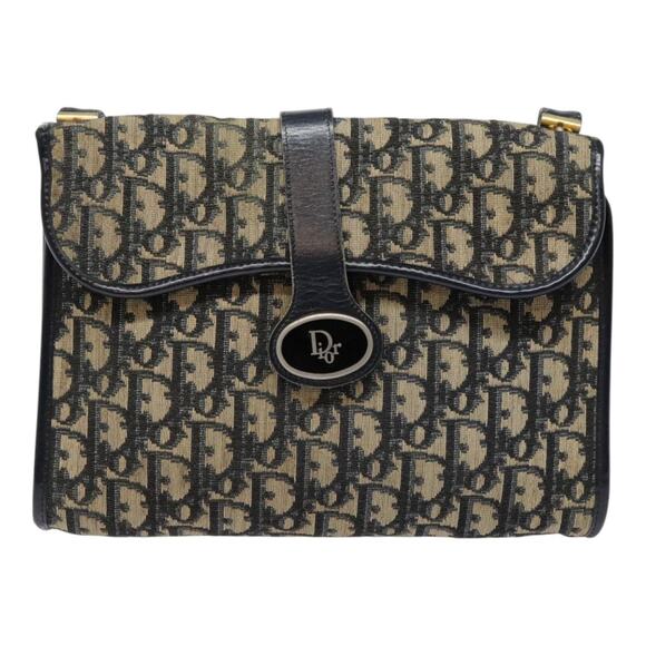 DIOR Trotter Canvas Shoulder Bag Navy - Picture 2 of 12